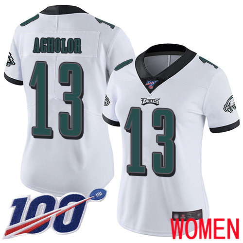 Women Philadelphia Eagles #13 Nelson Agholor White Vapor Untouchable NFL Jersey Limited Player Season->youth nfl jersey->Youth Jersey